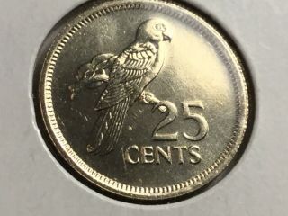 Seychelles 1982 25 Cent Coin Bu