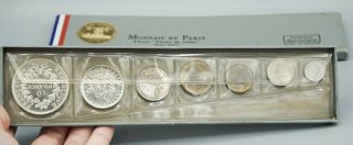 1965 France 5,  10 Franc Silver Monnaie De Paris Fleurs De Coins Set 7ct 76