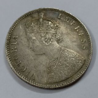 British India Victoria Empress Silver Rupee 1879 C With Error On Rim