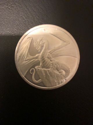 The Welsh 1 Oz Silver Round Coin - World Of Dragons - 2 Of 6 - In Capsule