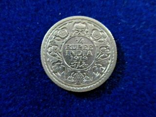 1919 India British 1/4 Rupee Circulated Silver KM518 2
