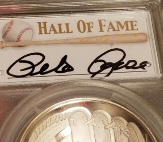 2014 - P PCGS Baseball Hall of Fame Silver Dollar PROOF - 69 DCAM PETE ROSE Auto 3