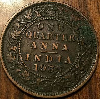 1935 India One Quarter Anna