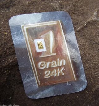 1/15th Gram 24k Fine 999.  9 Pure Gold Bullion Professionally Minted Bar.