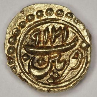 Mysore: Tipu Sultan,  Gold Fanam (0.  37g),  Patan,  Am 1219,  Km - 128