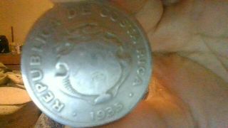 Rare 1935 Costa Rica 1 Colon Coin - 350k Minted - Agt083