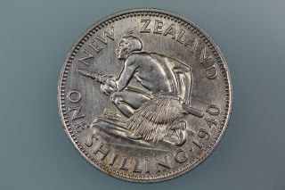 Nz Shilling Coin 1940 Km9 Extremely Fine
