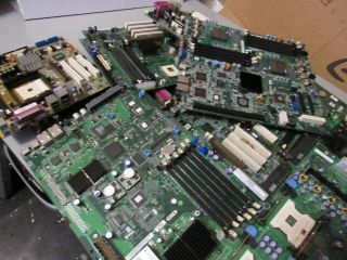 20 Lb Motherboards Computer Boards Scrap Gold Recovery,  2 Server Boards Wh 2 Cpu