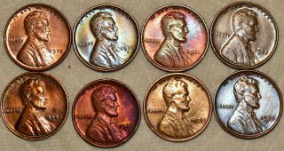 Unc - Bu 1930p,  1930d,  1931p,  2x 1932p,  1932d,  1933p,  & 1935 - S Lincoln Cents