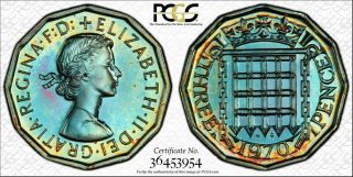 1970 Great Britain 3d Pcgs Pr66 & Toned Only 9 Higher