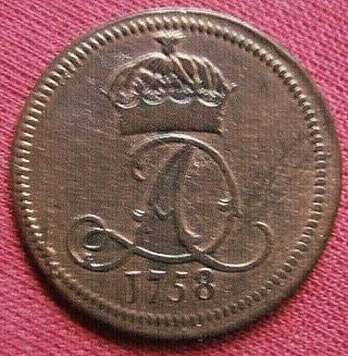 1758 Isle Of Man Half Penny