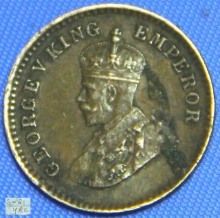 1914 British India - 1/12 Anna - George - V King Emperor Copper Coin - Old India