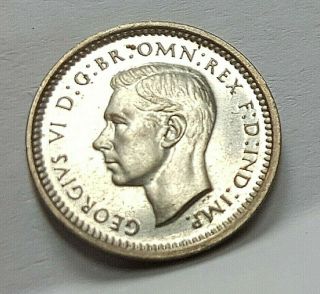 Great Britain George Vi,  Silver 2 (two) Pence 1937 Prooflike,  Km 847 Unc
