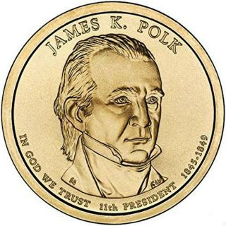 2009 P James K.  Polk President Dollar 12 Coin World Reserve Roll Choice Bu