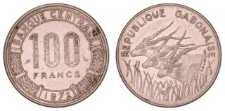 Fb.  102} Gabon 100 Francs 1972 Vf