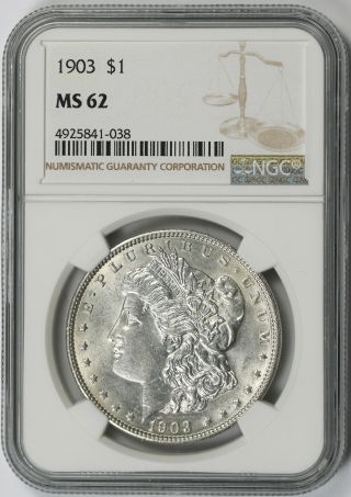1903 Morgan Dollar Silver $1 Ms 62 Ngc