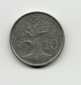 World Coins - Zimbabwe 10 Cents 1999 Coin Km 3