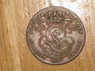 Belgium 1837 5 Centimes Coin