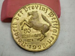 Germany Westphalia 50 Million Mark 1923