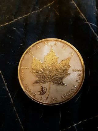 1oz Silver Canada Maple Leaf $5.  999 Silver Monkey Privy Mark 2016