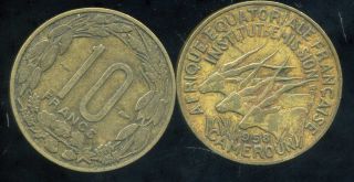 Equatorial African States 10 Francs 1958 (etat)