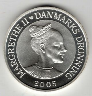 2005 Danish 10 Kroner Silver Coin For H.  C.  Andersen " The Ugly Duckling "