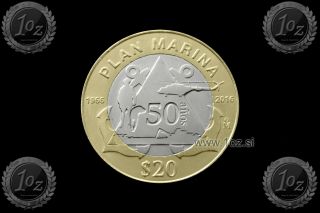 Mexico 20 Pesos 2016 (2019 - Plan Marina) Commemorative Bi - Metallic Coin Unc