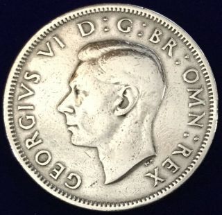 Vintage 1947 British 2 Shillings George Vi Coin