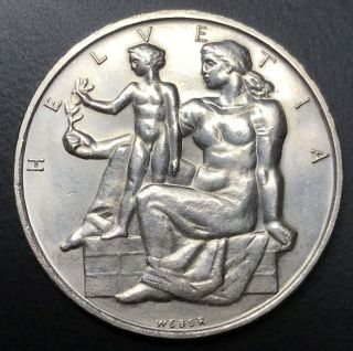 Switzerland 5 Francs,  1948 100th Anniversary - Swiss Constitution Xf