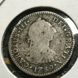 1780 Mo Mexico Silver Reale Coin