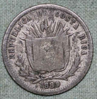 Republic Of Costa Rica Silver 5 Centavos Heaton