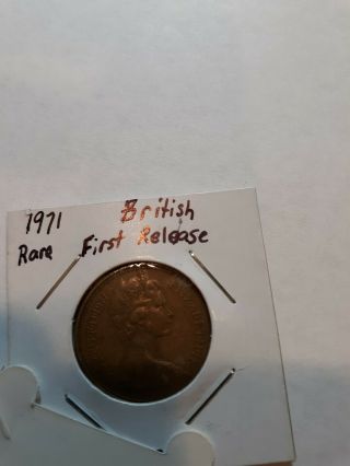 Very Rare 1971 Pence 2p British Coins First Release