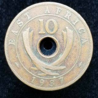 East Africa Bronze 10 Cents 1937 - H