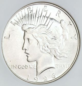 1926 D Peace Dollar Harder To Find Mint/year Ms,  Great Find Nr 08247
