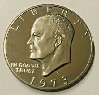 1973 - S Proof Eisenhower Dollar - Clad - Bu