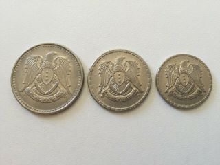Syria,  Syrie 1 Pound,  50,  25 Piastres (1968)