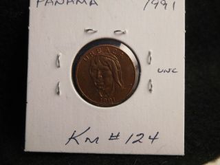 Panama: 1991 1 Centesimo Coin (unc. ) (4) Km 124