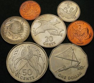 Kiribati 1,  2,  5,  10,  20,  50 Cents,  1 Dollar 1979 - 7 Coins - 1409 ¤