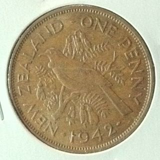 Zealand Penny Km 113 Ch Brn Unc 1942