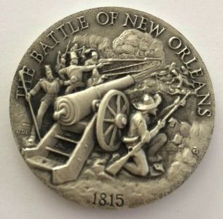 1815 Battle Of Orleans - Large Sterling Silver Longines Coin Medal