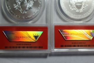 2014 W ANACS MS70 Silver Eagle First Release Set of 2 San Fran (S) (W) 0016 6