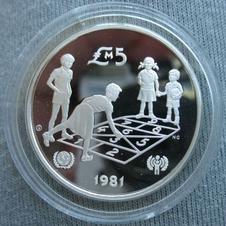 Malta 1981 Silver Proof 5 Pounds Year Of The Child