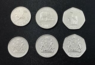 Malawi Set 3 Coins " Animal " 1 5 10 Kwacha 2012 - 2015 Unc