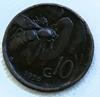 Italy 1936 10 Centesimi Coin