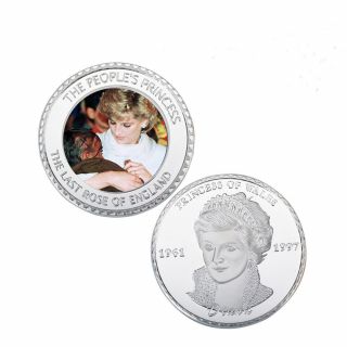 999.  9 Silver Plated Coins Princess Diana 20th Anniversary Commemorative Coins