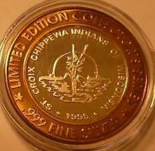 St.  Croix Silver Strike Chippewa Indians Of Wisconsin 1995 (dated On Silver)