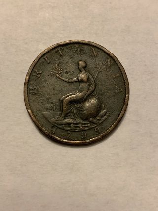 Great Britain 1799 Half Penny - Georgius Iii Dei Gratia Rex