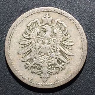 Old Foreign World Coin: 1889 - A Germany 5 Pfennig