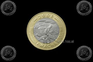 Malawi 10 Kwacha 2006 (state Arms And Supporters) Bi - Metallic Coin (km 58) Unc