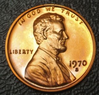 1970 S Usa - One Cent - Frosted Proof - Lincoln Memorial - Coin